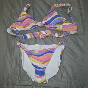 Raisins Colorful Striped Bikini Set